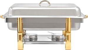 single pan buffet server, chafing dish buffet set, portable stainless steel food warmer, chafing dish set perfect for catering, parties, events and holiday