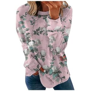 Long Sleeve Tshirts Shirts For Women Lightweight Sweatshirts For Women Oversized Sweatshirt For Women Quarter Zip Sweatshirt Women Long Sleeve Printed Shirts Casual Blouses Tops T Shirts Generic