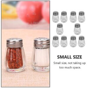 BESTonZON 10Pcs Salt Shaker or Pepper Shaker with Pour Holes Stainless Steel Dispenser for Pink Himalayan, Table Salt BBQ Seasoning Containers