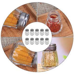 BESTonZON 10Pcs Salt Shaker or Pepper Shaker with Pour Holes Stainless Steel Dispenser for Pink Himalayan, Table Salt BBQ Seasoning Containers