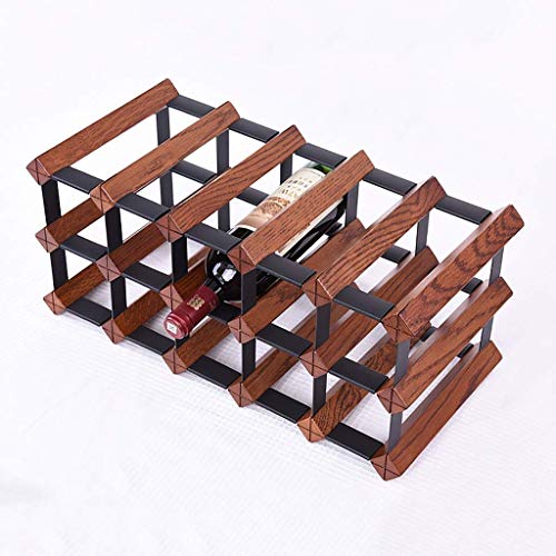 TEmkin Wine Rack 15 Bottles Wine Show Wine Storage Rack Cube Cabinets Wine Rack Wine Display Stand Storage Shelf Suspension Solid Wood Grape Wine Cellar Wine Cellar Bar C