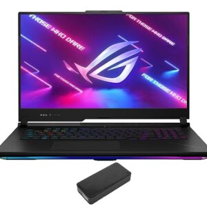 ASUS ROG Strix SCAR-17 G733 Gaming & Entertainment Laptop (AMD Ryzen 9 7945HX 16-Core, 64GB DDR5 4800MHz RAM, 2x8TB PCIe SSD RAID 1 (8TB), GeForce RTX 4080, 17.3" Win 11 Pro) with DV4K Dock