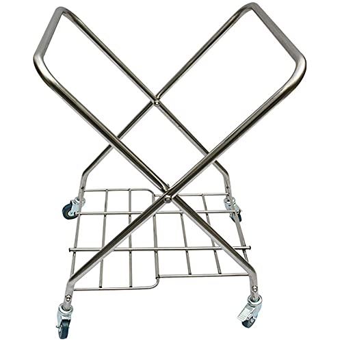 LAJUU Carts,Hospital Trolley, Supplies Rack,Cart Tool Folding Linen Cart with Brake Wheel, Folding Laundry Sorter Cart, Hotel Collection Rolling Trolley, Room Service Cart