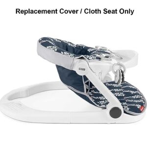Replacement Part for Fisher-Price Sit-Me-Up Floor Seat - GMD19 ~ Replacement Cover/Cloth Seat ~ Dark Blue with White Flowers