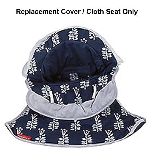 Replacement Part for Fisher-Price Sit-Me-Up Floor Seat - GMD19 ~ Replacement Cover/Cloth Seat ~ Dark Blue with White Flowers