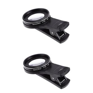 hemobllo 2pcs on k kit pouch smart lens clip carry angle portable cell for mobile wide mm high fish attachment compatible with most smartphones lenses black len macro phone eye camera