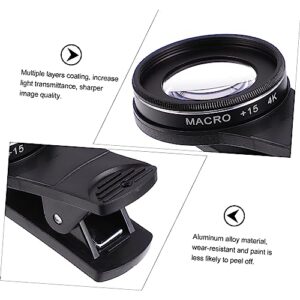 Hemobllo 2pcs on K Kit Pouch Smart Lens Clip Carry Angle Portable Cell for Mobile Wide Mm High Fish Attachment Compatible with Most Smartphones Lenses Black Len Macro Phone Eye Camera