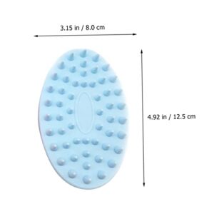 FOMIYES 4 pcs Handle Women Dual-Sided Scrubbing Double-Sided Pet Shower Silicone Massager Washer Looafh Double Shampoo Side Head Bath Brush Cleaning Body Double- Men