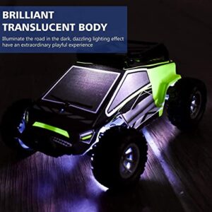 Mini RC Car Off Road Truck 1:32 Scale Toy Car Rechargeable Remote Control Car High Speed 2WD Electric Vehicle With 2.4 Radio Controller Translucent Body Lighting Gift Boys Remote Cars (A, One Size)