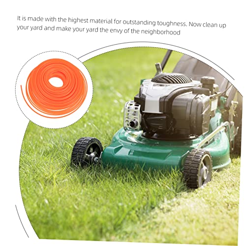 Yardwe 2pcs Cutter Mower Rope Steel Lines Xcm Mowing Strimmer Trimmer Orange Replacement Practical Grass Accessory Mowers Brush Cordless Wire Accessories Line Round Landscape Cutters