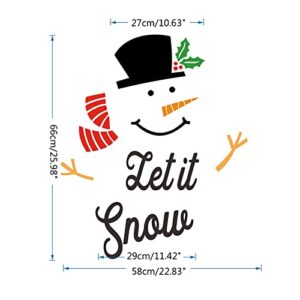 Christmas Cartoon Snowman Gift Decorative Ornament for Home Office Microwave Whiteboard Decor Accessory Magnetic Refrigerator Sticker