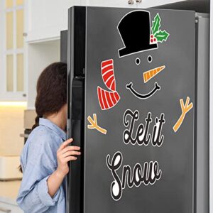 Christmas Cartoon Snowman Gift Decorative Ornament for Home Office Microwave Whiteboard Decor Accessory Magnetic Refrigerator Sticker