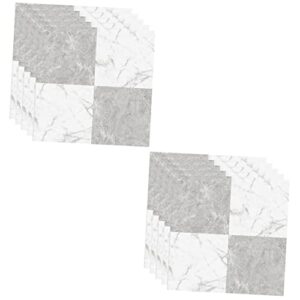 uonlytech 10 sheets adhesive tiles style staircase marbling magnetic bathroom white peel marble diy backsplash grey and stickers for decor stick tile decals countertop self decorative pvc