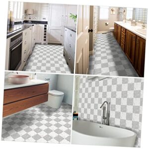 Uonlytech 10 Sheets Adhesive Tiles Style Staircase Marbling Magnetic Bathroom White Peel Marble DIY Backsplash Grey and Stickers for Decor Stick Tile Decals Countertop Self Decorative PVC