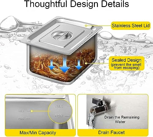 2/3/4/6 Commercial Electric Food Warmer, 1500W Stainless Steel Buffet Table Server, for Catering and Restaurants