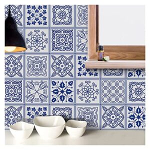 tile stickers simple blue white stick on tiles bathroom pvc self adhesive wall tiles kitchen stick on wall tiles waterproof peel and stick floor tiles self adhesive tiles for walls (size : 15x15x10pc