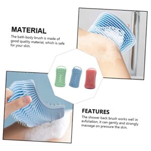 FRCOLOR 12 pcs Exfoliator Wet Shower for Tools Use Home Dry Brush Reliable Washin Exfoliating Scrubbers Body Household Brushes Cleaning Bathing Square Massager Silicone Hair Cleaners