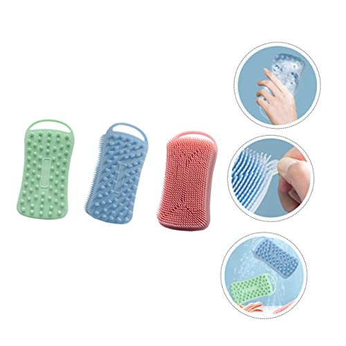 FRCOLOR 12 pcs Exfoliator Wet Shower for Tools Use Home Dry Brush Reliable Washin Exfoliating Scrubbers Body Household Brushes Cleaning Bathing Square Massager Silicone Hair Cleaners