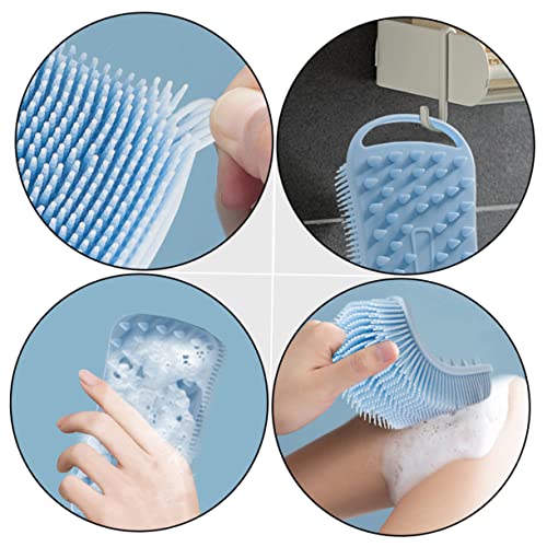 FRCOLOR 12 pcs Exfoliator Wet Shower for Tools Use Home Dry Brush Reliable Washin Exfoliating Scrubbers Body Household Brushes Cleaning Bathing Square Massager Silicone Hair Cleaners