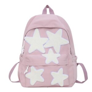 irlocy star backpack y2k backpack preppy backpack aesthetic backpack kawaii cute back to college preppy y2k accessories (pink)