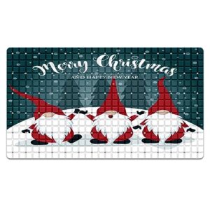 christmas card funny gnomes red shower mat bathtub mat non slip shower mats for showers anti slip for elderly shower mat with suction cups