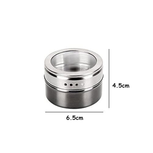 Utility Condiment Jar Magnetic Spice Tins Stainless Steel Spice Jar Set With Stickers Pepper Shakers Salt Pepper Set Seasoning Sprays Jars