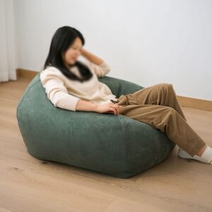 AFLHYJK Balcony Tatami Single Living Room Leather Sandbag Lazy Sofa Bean Bag (Color : D, Size : As Shown)