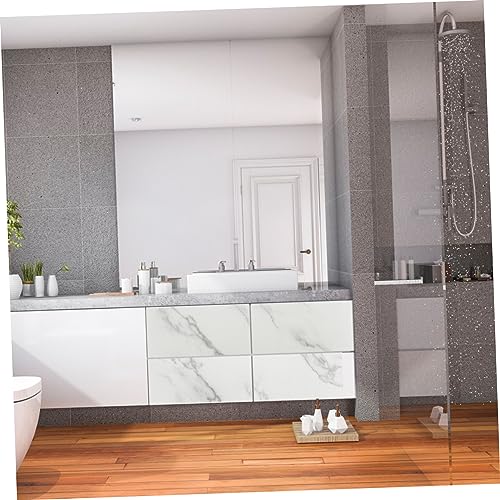 IWOWHERO 4pcs Marble Tile Stickers Marble Decor Adhesive Tile backsplash Bathroom Sticky Tiles Wall Sticker Decor Home Decoration Floor Decor Marble Floor Tile Sticker PVC Tile Sticker spc