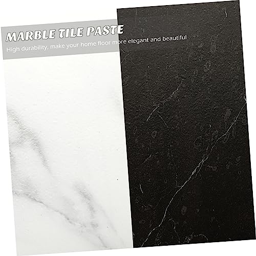 IWOWHERO 4pcs Marble Tile Stickers Marble Decor Adhesive Tile backsplash Bathroom Sticky Tiles Wall Sticker Decor Home Decoration Floor Decor Marble Floor Tile Sticker PVC Tile Sticker spc