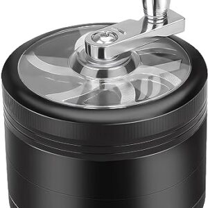 Herb Grinder, 2.5 inch 4 Layers with Zinc Alloy Manual Handle Grinder Kitchen Spice Grinder