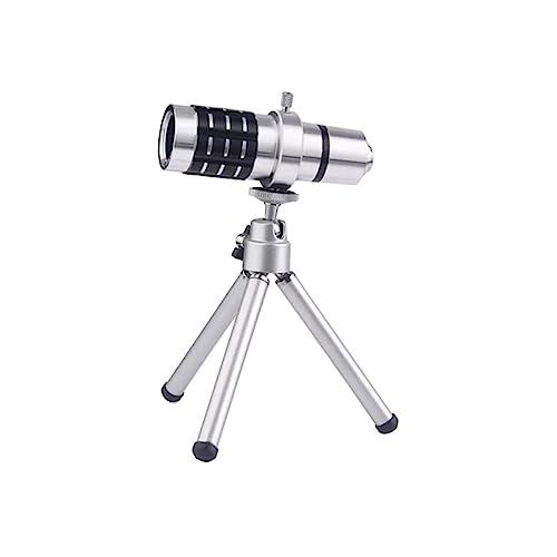 Abaodam Phone Stand Tripod Video Tripod cortinas inteligentes telephoto Lens Telephone Camera Lens kit 9 in 1 Cell Phone Video Lens Zoom Telescope Lens 12X Mobile Phone Lens Clip-on Suite