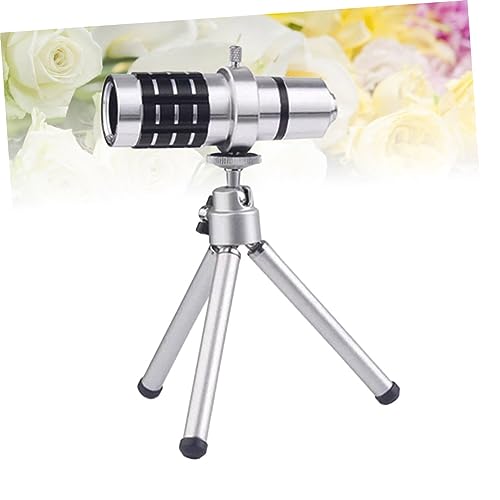 Abaodam Phone Stand Tripod Video Tripod cortinas inteligentes telephoto Lens Telephone Camera Lens kit 9 in 1 Cell Phone Video Lens Zoom Telescope Lens 12X Mobile Phone Lens Clip-on Suite