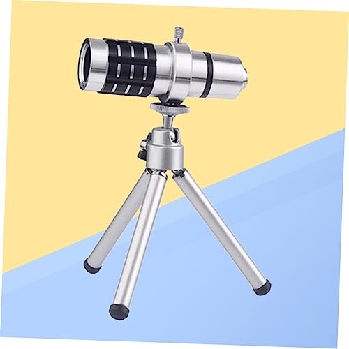 Abaodam Phone Stand Tripod Video Tripod cortinas inteligentes telephoto Lens Telephone Camera Lens kit 9 in 1 Cell Phone Video Lens Zoom Telescope Lens 12X Mobile Phone Lens Clip-on Suite