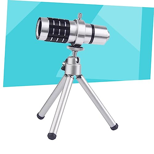 Abaodam Phone Stand Tripod Video Tripod cortinas inteligentes telephoto Lens Telephone Camera Lens kit 9 in 1 Cell Phone Video Lens Zoom Telescope Lens 12X Mobile Phone Lens Clip-on Suite