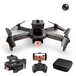 mini drone with camera for adults long range 1080p hd camera altitude hold headless mode speed adjustment fpv drone foldable rc drone for kids 8-12 rc plane wifi flying toys birthday gifts