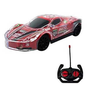 kids toys remote control car with four-channel, luminous sports car, radio controlled car, rc cars for boys age 8-12, rc stunt cars truck outdoor sensory toys birthday gifts for boys cool stuff