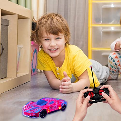 Kids Toys Remote Control Car with Four-Channel, Luminous Sports Car, Radio Controlled Car, Rc Cars for Boys Age 8-12, Rc Stunt Cars Truck Outdoor Sensory Toys Birthday Gifts for Boys Cool Stuff