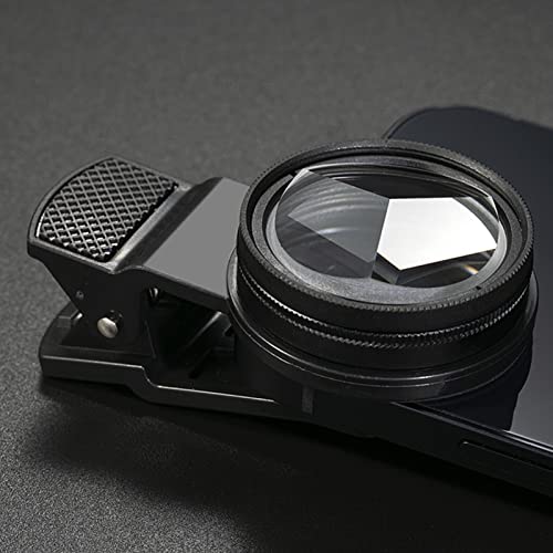 37mm Cellphone Camera Lens Filter, Portable Universal Clip On Three Sided Differentiation Effect Lens Filter, HD Less Light Reflections Phone Lens Filter for Most Smartphone