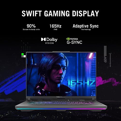 ASUS ROG Strix G16 Gaming Laptop 2023 Newest, 16" 165Hz Display, Intel Core i7-13650HX Processor, NVIDIA GeForce RTX 4060, 32GB DDR5 RAM, 2TB SSD, Backlight Keyboard, Wi-Fi 6, Windows 11 Home