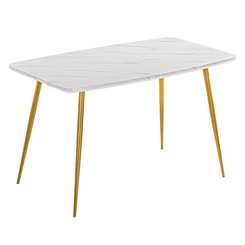 YInonma Marble Dining Table [120x74x76cm] White