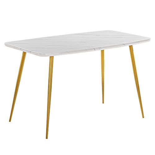 YInonma Marble Dining Table [120x74x76cm] White