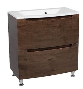 sample of cabinet finish | modern free standing bathroom vanity with washbasin | delux rosewood collection | non-toxic fire-resistant mdf-no mirror included