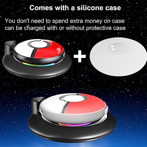 JOYJOM Carrying Case, Silicone Cover Case, Charging Docking Station for Pokemon GO PLUS PLUS +