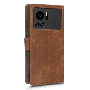 Case Compatible with Infinix Note 12 VIP X672,Leather Case with Card Slot.Wallet Design,RFID Protection.Standable Flip Case Brown