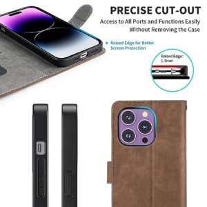 Case Compatible with Infinix Note 12 VIP X672,Leather Case with Card Slot.Wallet Design,RFID Protection.Standable Flip Case Brown