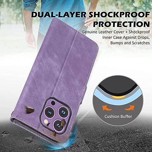 Case Compatible with Infinix Hot 30i NFC X669,Leather Case with Card Slot.Wallet Design,RFID Protection.Standable Flip Case Purple