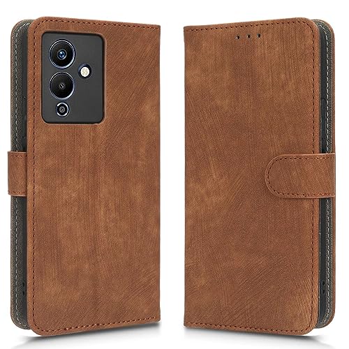 Case Compatible with Infinix Note 12 Pro 5G X671,Case with Card Slot.Wallet Design,RFID Protection.Standable Flip Case Brown