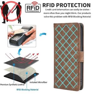 Case Compatible with Infinix Note 12 Pro 5G X671,Case with Card Slot.Wallet Design,RFID Protection.Standable Flip Case Brown