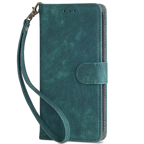 Case Compatible with Infinix Zero 20 X6821,Leather Case with Card Slot.Wallet Design,RFID Protection.Standable Flip Case Green