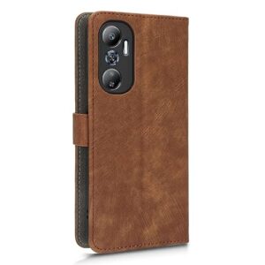 Case Compatible with Infinix Hot 20 4G X6826,Leather Case with Card Slot.Wallet Design,RFID Protection.Standable Flip Case Brown